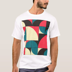 Abstracte geometrische, computationele kunstillust t-shirt