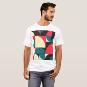 Abstracte geometrische, computationele kunstillust t-shirt (Voorkant volledig)