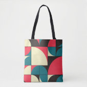 Abstracte geometrische, computationele kunstillust tote bag (Voorkant)