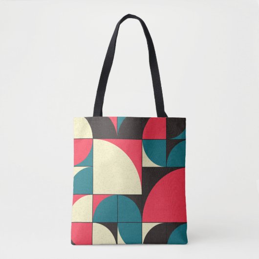 Abstracte geometrische, computationele kunstillust tote bag (Voorkant)