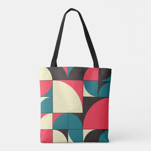 Abstracte geometrische, computationele kunstillust tote bag (Achterkant)