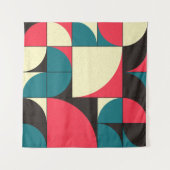 Abstracte geometrische, computationele kunstillust wandkleed (Voorkant (horizontaal))