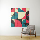 Abstracte geometrische, computationele kunstillust wandkleed (In Situ (horizontaal))