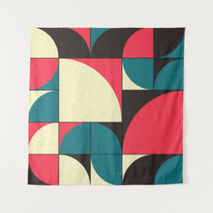 Abstracte geometrische, computationele kunstillust wandkleed