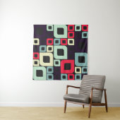Abstracte geometrische, computationele kunstillust wandkleed (In Situ (horizontaal))