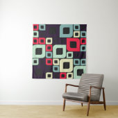 Abstracte geometrische, computationele kunstillust wandkleed (In situ)