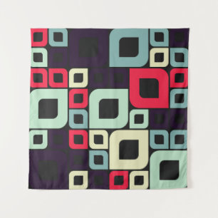 Abstracte geometrische, computationele kunstillust wandkleed