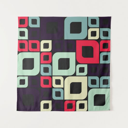 Abstracte geometrische, computationele kunstillust wandkleed (Voorkant)