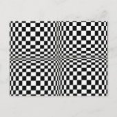 Abstracte Geometrische Cool 3D Black White Squares Briefkaart (Voorkant)