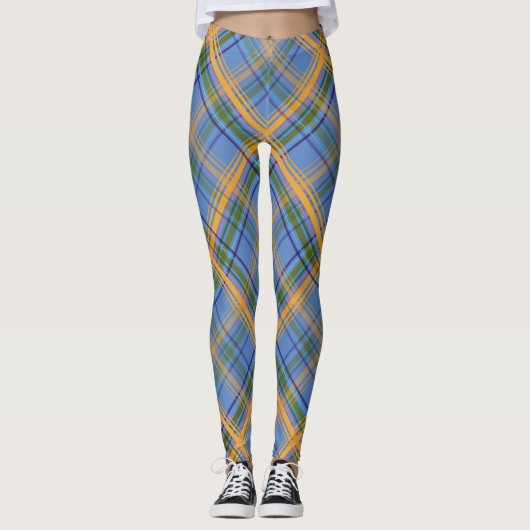 Abstracte geometrische creatie leggings (Voorkant)