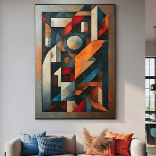 Abstracte Geometrische Cubistische Moderne Poster