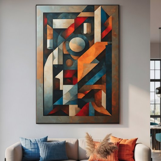 Abstracte Geometrische Cubistische Moderne Poster