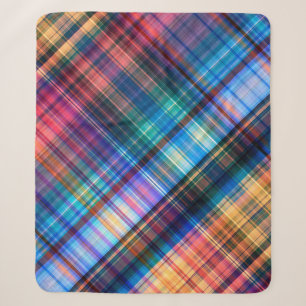 abstracte geometrische diagonale diagonaal regenbo sherpa deken