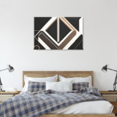 Abstracte geometrische diamant moderne Bauhaus Canvas Afdruk (Insitu (Slaapkamer))