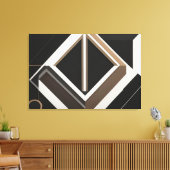 Abstracte geometrische diamant moderne Bauhaus Canvas Afdruk (Insitu (Woonkamer))