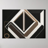 Abstracte Geometrische Diamant Moderne Bauhaus Poster (Voorkant)
