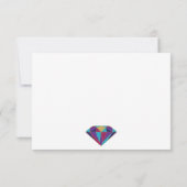 Abstracte geometrische diamantjuweel bruiloft RSVP (Achterkant)