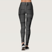 Abstracte geometrische donkere tint leggings (Achterkant)