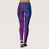 Abstracte geometrische donkere tint leggings (Achterkant)
