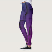 Abstracte geometrische donkere tint leggings (Links)