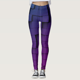 Abstracte geometrische donkere tint leggings