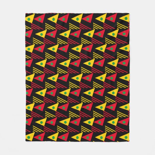 Abstracte geometrische driehoeken fleece deken (Voorkant)