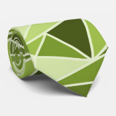 Abstracte geometrische driehoeken, lichtgroen stropdas (Opgerold)