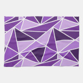 Abstracte geometrische driehoeken, Paars, Lila Theedoek (Horizontaal)