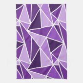 Abstracte geometrische driehoeken, Paars, Lila Theedoek (Verticaal)