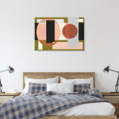 Abstracte geometrische ei en vormen canvas afdruk (Insitu (Slaapkamer))