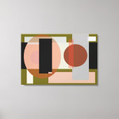 Abstracte geometrische ei en vormen canvas afdruk (Voorkant)