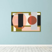 Abstracte geometrische ei en vormen canvas afdruk (Insitu (Houten vloer))