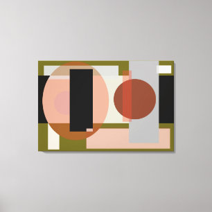 Abstracte geometrische eieren en vormen canvas afdruk