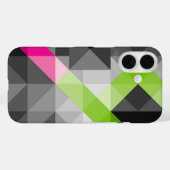 Abstracte geometrische elegante grijze roze groene Case-Mate iPhone case (Achterkant (horizontaal))