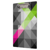 Abstracte geometrische elegante grijze roze groene klembord (Links)