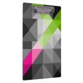 Abstracte geometrische elegante grijze roze groene klembord (Rechts)