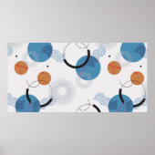  abstracte geometrische en penseelvormen naadloos poster (Voorkant)