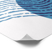  abstracte geometrische en penseelvormen naadloos poster (Hoek)