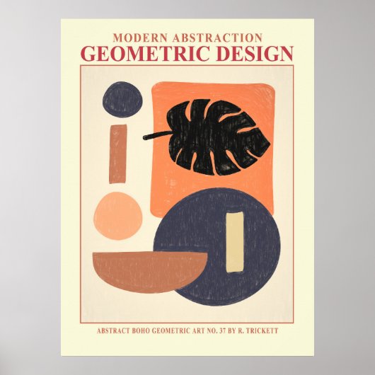 Abstracte geometrische EP-nummer 7 Poster (Voorkant)