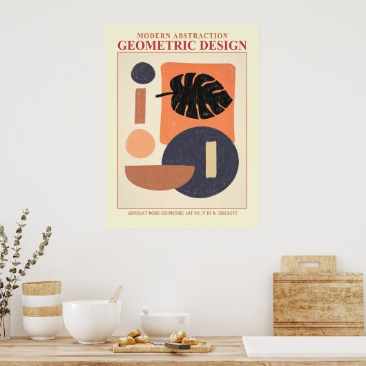 Abstracte geometrische EP-nummer 7 Poster (Keuken)