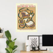 Abstracte geometrische EP-nummer 9 Poster (Thuiskantoor)