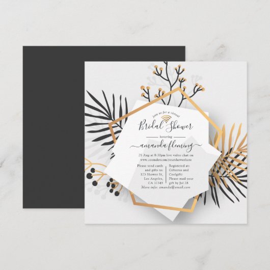 Abstracte geometrische exotische tropische virtuel kaart (Voorkant / Achterkant)