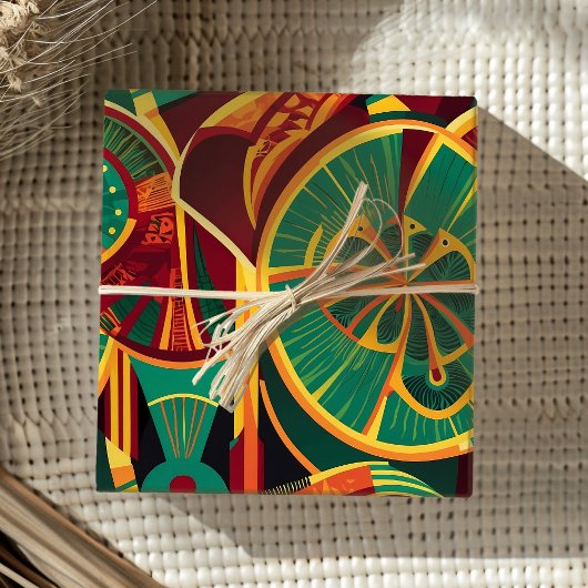 Abstracte geometrische fan geschenken voor mexicaa cadeaupapier