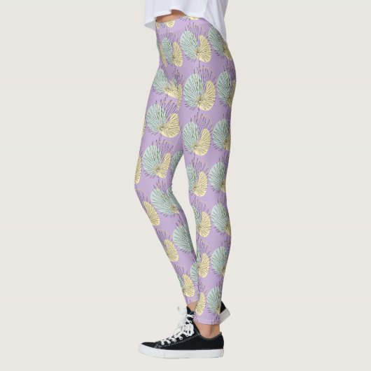 Abstracte geometrische Floral Leggings (Links)
