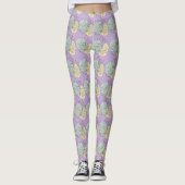 Abstracte geometrische Floral Leggings (Voorkant)