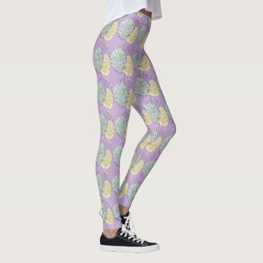 Abstracte geometrische Floral Leggings (Rechts)