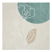 Abstracte geometrische Floral Perfect Poster (Voorkant)