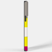 Abstracte geometrische fuchsia citroengeel blauw n Case-Mate iPhone case (Achterkant / Rechts)