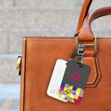 Abstracte geometrische fuchsie blauwe gele grijze 