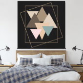 Abstracte geometrische futuristische kunst canvas afdruk (Insitu (Slaapkamer))
